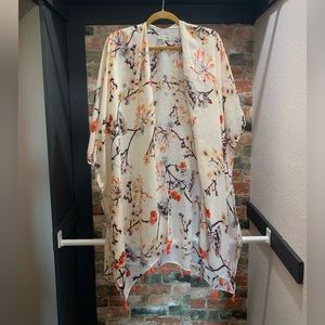 Woven Heart; floral print cardigan (ONESIZE)